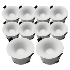 라인라이팅 LED 샤론 3인치 호른 다운라이트 확산형 12w (주광 전구 주백), 10개, 주백색(아이보리빛) 10개, 주백색(아이보리빛)