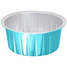 125ml 鋁箔杯 烘焙模具 甜點杯 布丁杯 杯子蛋糕模具, 藍色