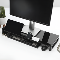 스톤힐 MS-01 멀티홈 메탈 와이드 모니터 받침대 (폰 태블릿 거치형), 1개, 블랙 (400_10.3)