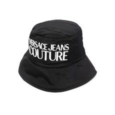 베르사체진쿠튀르 레이즈드 로고 디테일 버킷 햇