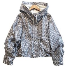 하트패턴 후드 스트링 포켓 스넵 방수 방풍 골프 바람막이 윈드 점퍼 여성 골프웨어