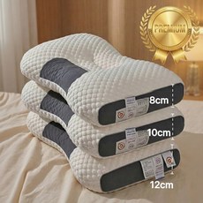 홈스온 꿀잠 경추 베개 3단계 높이 무료 커버, 1개, 퓨어화이트