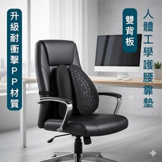 雙背板護腰靠墊 人體工學透氣網布靠背 辦公椅汽車座椅適用