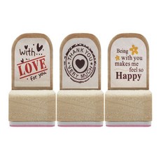 다이어리스탬프 우드 다꾸 영문 빈티지도장 세트 갈색coz7+5CzR