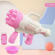 太空泡泡槍, 粉色火箭筒泡泡槍9孔 袋裝, 1個