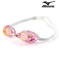 미즈노 수경 엑셀아이 착한눈 노패킹 미러수경 미러 N3JEB751 66, 핑크오렌지, 1개