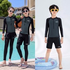 삐삐네옷가게 남아 스톰블랙 반집업 반바지 워터레깅스 3종 + 수영모