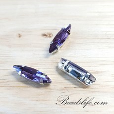 비즈라이프 3*11mm 뽀트 캡보석 30개, 1봉, 아메지스트