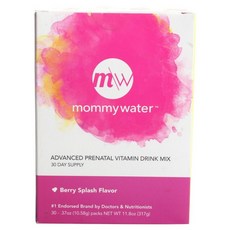 mommywater 高級產前維生素飲料混合漿果 30ea, 30包, 1盒
