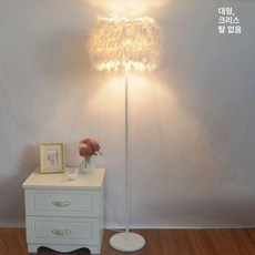 헤일리 깃털 스탠드 조명 안태라오 장스탠드 무드등 스탠딩 플로어, M. 대형 크리스탈 12W LED 리모컨