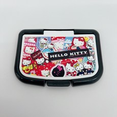 일본 산리오 캐릭터 물티슈캡 물티슈 커버 뚜껑 원터치 케이스 -50주년 헬로키티 블랙, 1개, 헬로키티 블랙 TCSRO-3