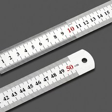 미로나 눈금선명 고강도 직자 50CM, 1개, 실버