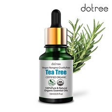 도트리 100% 유기농 비건 아로마 에센셜 오일 원액 티트리, 1개, 10ml