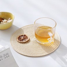 마켓비 MAT 원형 테이블 매트 D18 KS1003DSM, 내추럴, 1개, 18 x 18 cm
