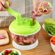 수동 야채 다지기 가정용 다용도 채소를 썰다 고기를 썰다, 녹색, 1개