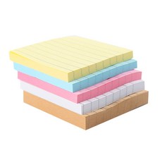 줄있는 접착식 메모지 5종세트 유선 점착 인덱스 메모지 라인 떡메모지