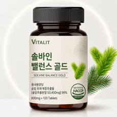 바이탈릿 솔잎 추출물 국산 100% 솔잎증류농축 HACCP 인증, 1개, 120정