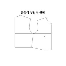패션스타트 패턴인 P601 Bodice basic pattern 문화식 부인복 옷 패턴 도안 옷본, 1개, 혼합