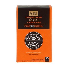 커피빈 캡틴 아메리카노 미니 0.9 30T, 900mg, 30개입, 1박스
