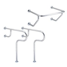 【海夫健康生活館】裕華 不鏽鋼系列 亮面 R型扶手x2 W面盆扶手(T-56*2 T-111), 1個, 不鏽鋼色