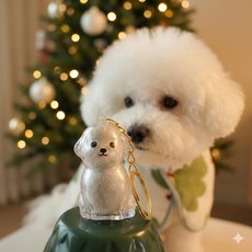 강아지 털 키링 댕댕이 반려동물 펫 보관 캡슐 유치 메모리얼 열쇠고리 선물 유골함 개털 수염, 1개, 4) 말티