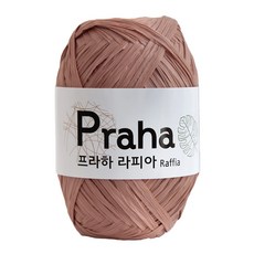 [니트박스 뜨개실] 프라하 라피아 종이실, 01.라이트코랄, 1개