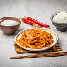 [올바른팜]국산배추 볶은김치 국산고추가루 맛있는 도시락 반찬 볶음김치, 10개, 1kg