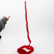 리듬체조리본 4m 레드 리본막대 리본체조리본