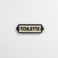 빈티지 자작나무 화장실 양각 문패 TOILETTE | 카페 매장 인테리어 도어사인 | 감성 표지판, 우드