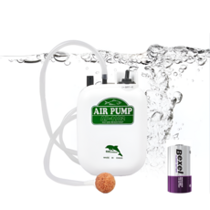 휴대용 기포기 미니 2단 건전지 포함 에어펌프 해루질 산소공급, 1개