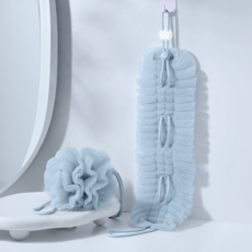 1+1 양용 바디 샤워볼 샤워타월 2개 세트, 1세트, 2개입, 블루