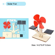 수제 모델 기술 실험 과학 학교 물리적 장난감 아이를위한 교육 소규모 생산 DIY 공예, Solar Fun, 1개