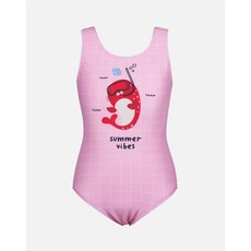 레노마수영복{NC수원 터미널 }여아 해달 원피스수영복 핑크 RN-GS2E501-PK