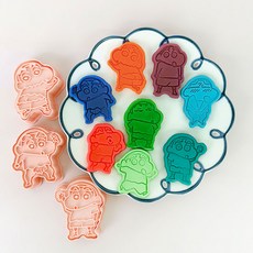 짱구 쿠키틀 클레이몰드 캐릭터 스탬프 베이킹도구 (밀대증정), 1개, 짱구 전신