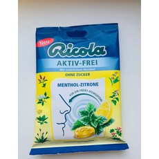 리콜라 멘솔+레몬 Ricola 스위스 무설탕 허브캔디 75g 대용량, 1개