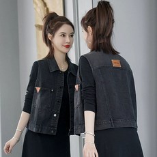 여성 숏 데님 조끼 봄여름 빅사이즈 3XL 청조끼