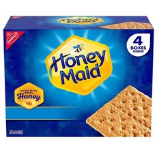 나비스코 허니메이드 허니 그레이엄 크래커 4팩세트 대용량 1.63kg Honey Maid Honey Graham, 1개