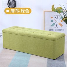 화장대스툴 소파 리빙 박스 벤치 스툴 긴의자 회색(가죽) 20x40(수납) 쿠션 밝은, G. 녹색 린넨