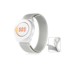 CallToU 간병인을 위한 손목 통화 버튼 노인을 무선 호출기 휴대용 알람 후크 및 루프 나일론 스트랩 퀵 릴리즈 요양원 노인 환자 응급 상황(수신기와 함께 사용 필요, CallToU 간병인을 위한 손목 통화 버튼, 노인을