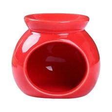 세라믹스 홀더 필수 오일 연소자 왁스 왁스 밀랍스터 멜레더 필수 오일 녹화를 위한 어려움, 빨간.