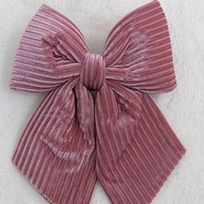 뉴트로 벨벳 리본 커튼집게 20cm 크리스마스 인테리어 실내 장식, 2개, 핑크