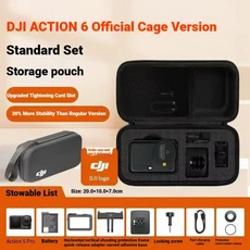 DJI 오즈모 액션 6 액세서리 키트 스크린 필름 보호기 실리콘 케이스 마그네틱 어댑터 프레임 숄더백, 02 grey big bag