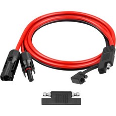 10AWG 태양광 패널과 SAE 어댑터 케이블 50자동차 RV 카라반 태양광 패널 배터리 충전기용 SAE 극성 역어댑터가 있는 FT SAE 플러그 케이블 PV 태양광 연장선, 1, 3FT