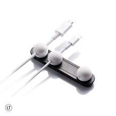 LeadTrend 磁力收線器 LT Magnetic Cable Holder Plus 喵之隅 桌面理線器 磁吸固定, 白球組, 1個