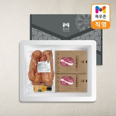 목우촌 캠핑 홈파티 선물세트오리 순살바베큐 1.1kg+드라이에이징 등심 200g 2개+홀그레인 머스타드 소스 160g, 목우촌 캠핑 홈파티 선물세트오리 순살바베큐 1.1kg+