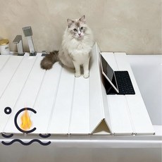 접이식 욕조 커버 욕조 트레이 방수 접이식 욕조 커버 단열 테이블 먼지 보드 PVC 셔터 욕조 뚜껑 플레이트는 욕실 샤워용 대부분의 욕조에 맞습니다흰색 63x31.5x0.3인치, White, 59×27.6×0.3in