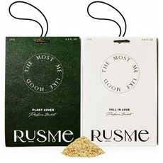 [러스미] 차량용 천연우드칩 퍼퓸샤쉐, 20g, 2개, 플랜트 러버