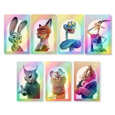 (디즈니) 디즈니 주토피아 2 홀로그램 포토카드 컬렉션 2 (추천도서) -7장, 아르누보, 디즈니