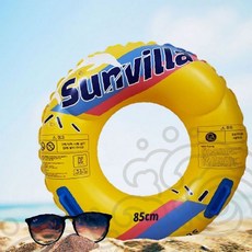 원형튜브 손잡이 물놀이 튜브 계곡 바다 피서 워터파크 수영용품 여름휴가 해수욕장 물놀이용품, 1개, E선빌라원형튜브 85cm