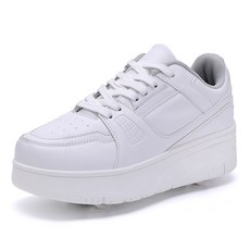 스노우드림 휠리스 운동화 4륜 힐리스 바퀴달린운동화 바퀴 신발 롤러슈즈, 화이트188, 1개